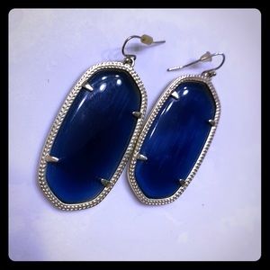 Navy Kendra Scott earrings